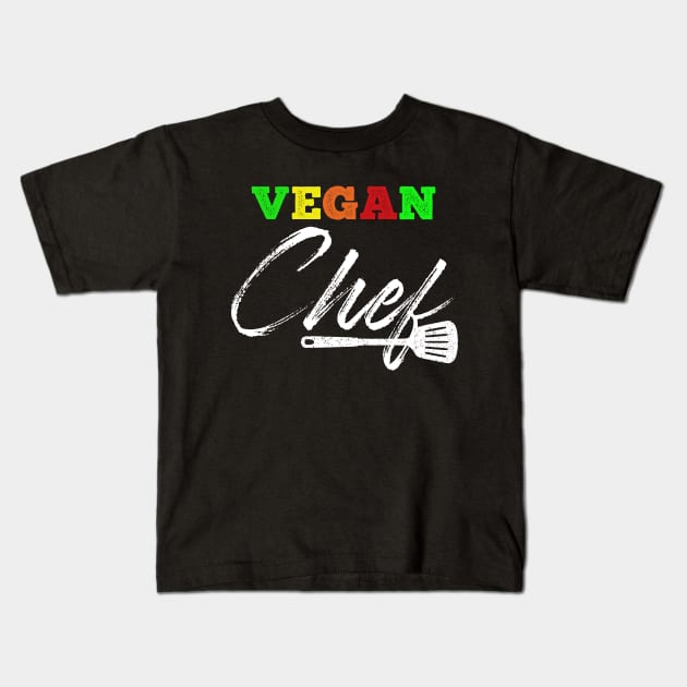 Vegan Chef Kids T-Shirt by giovanniiiii